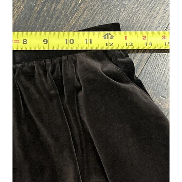 VINTAGE Patty Woodard Skirt Women’s Small Velvet Pleated Dark Brown MIDI Pockets - Picture 9 of 10
